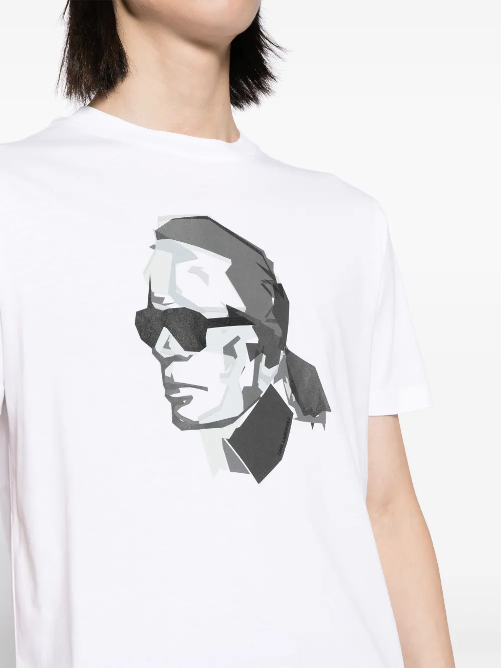 Karl Lagerfeld Katoenen T-shirt met grafische print Wit