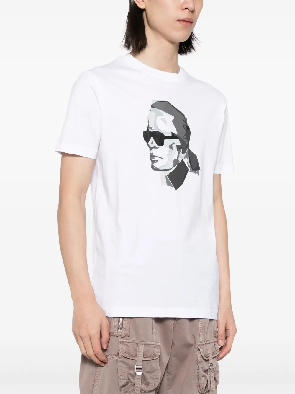 Karl Lagerfeld Katoenen T-shirt met grafische print Wit