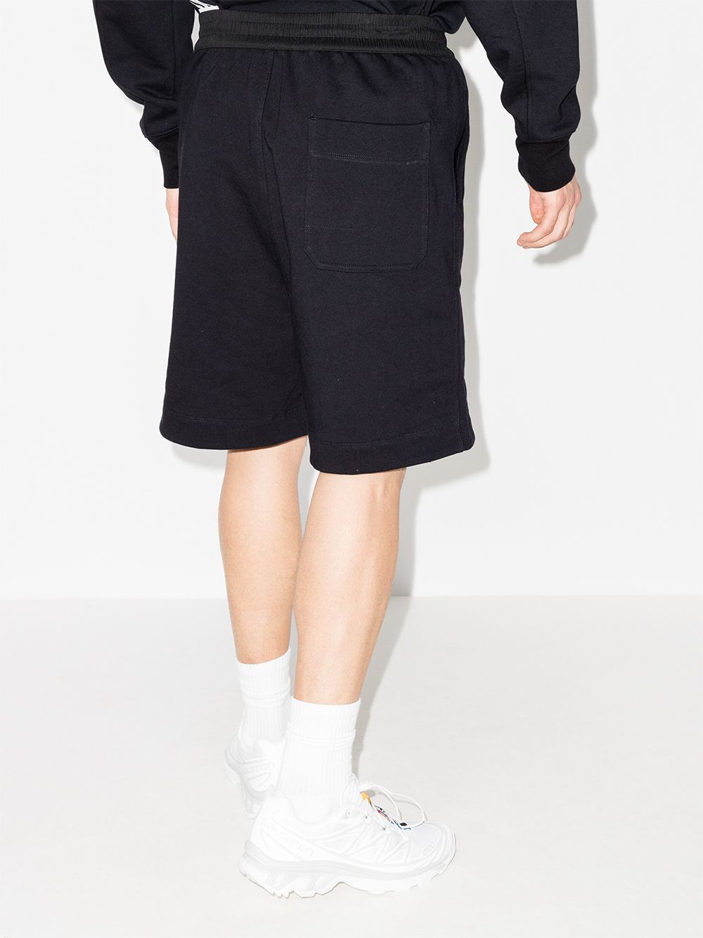 Y-3 Badstof shorts met drie strepen Zwart