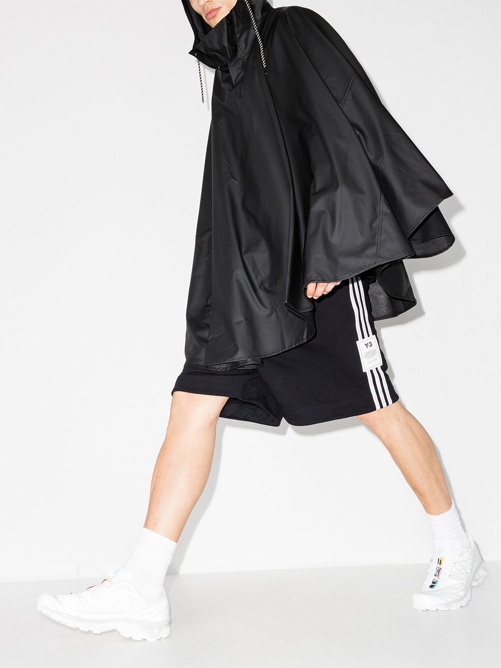 Y-3 Badstof shorts met drie strepen Zwart