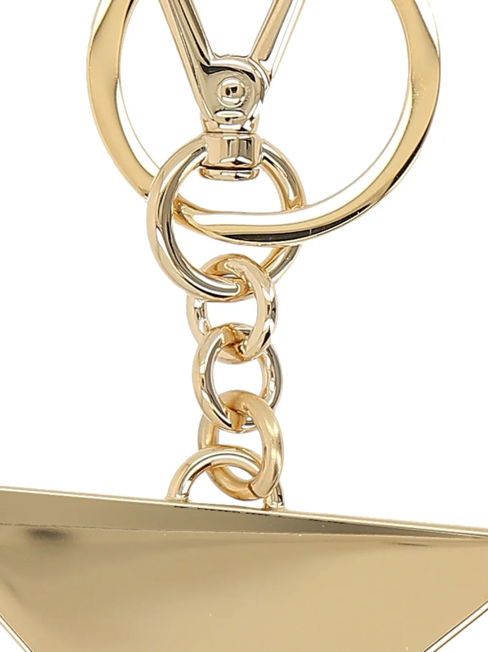 Prada Enamel triangle-logo Keychain | Gold | FARFETCH