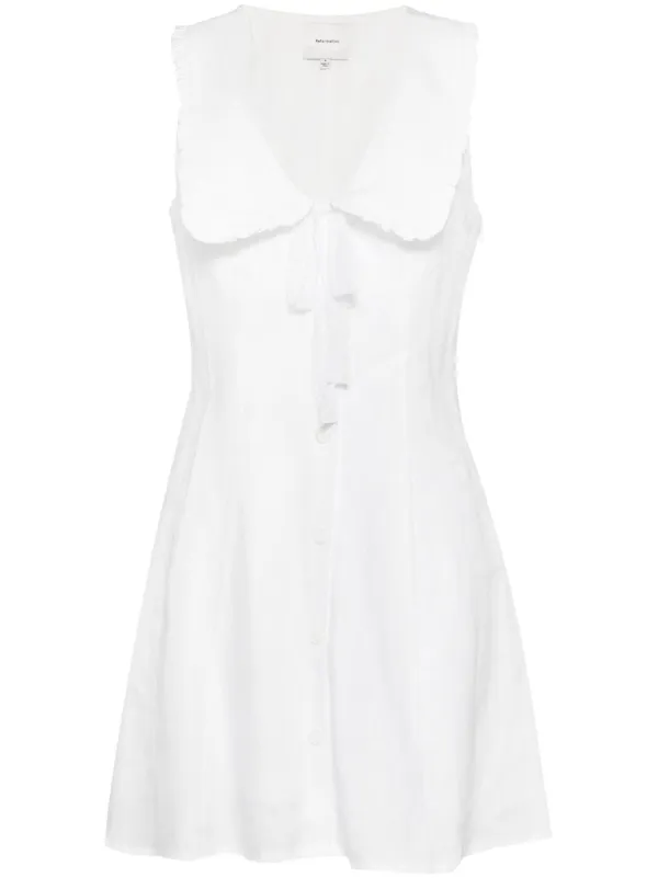 linen wrap dress white The Solenne Linen Wrap Maxi Dress