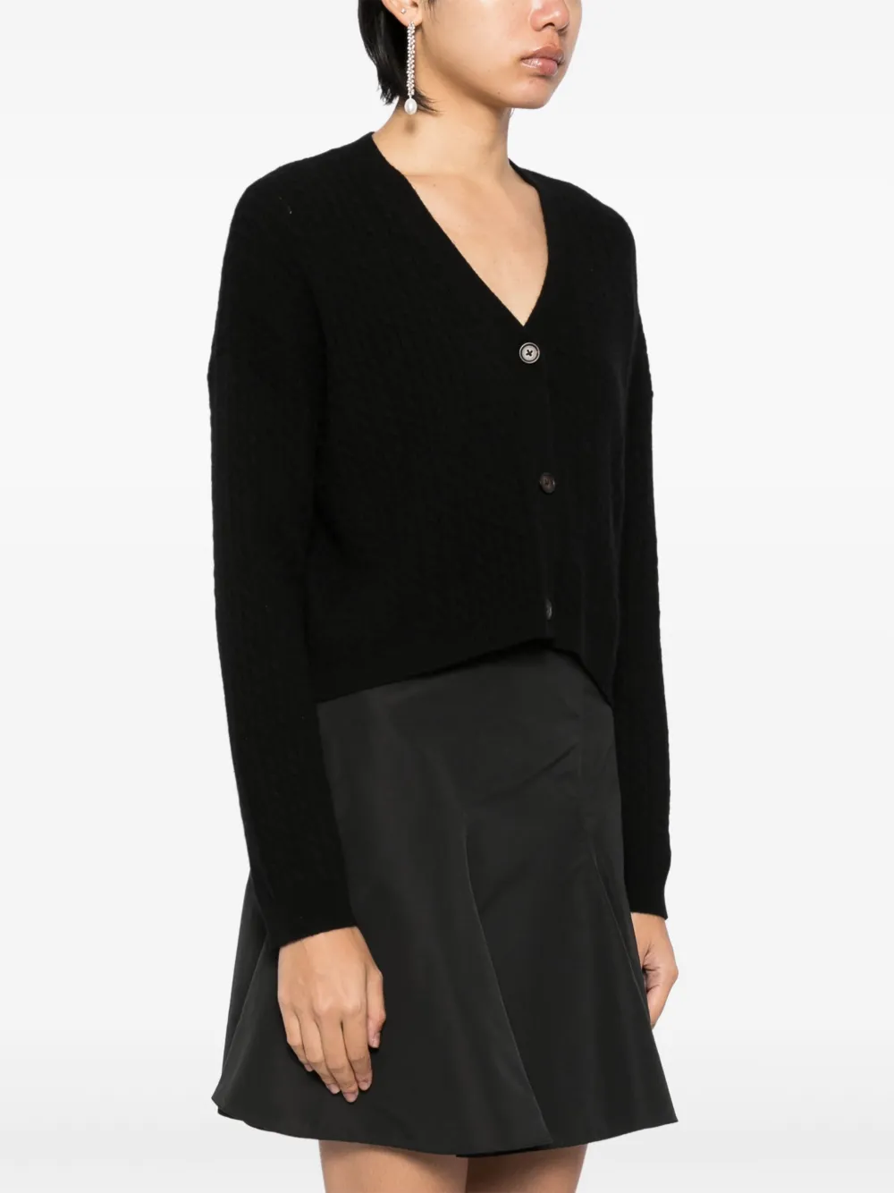 Reformation Giusta Cardigan In Black