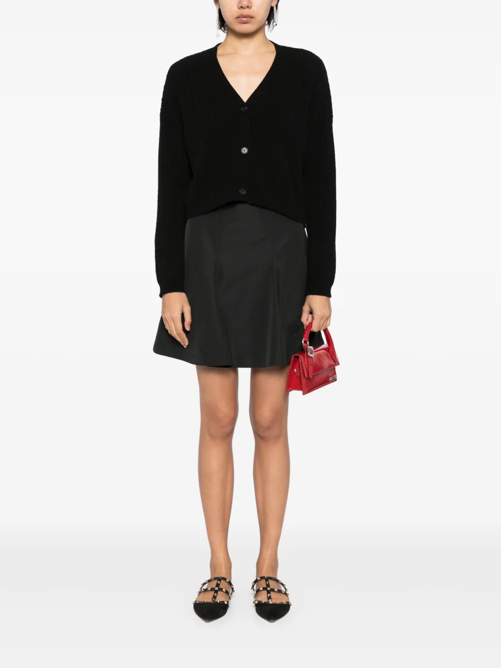 Reformation Giusta Cardigan In Black