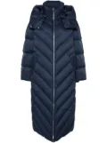 Add quilted puffer coat - Blue