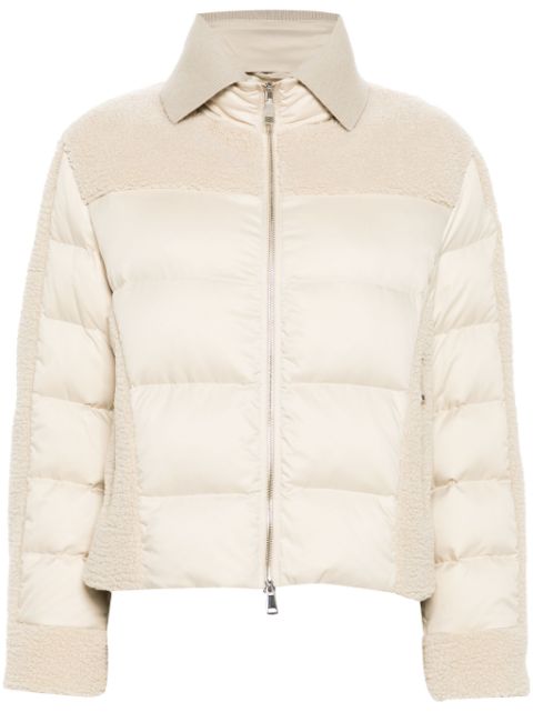 Add fleece down puffer jacket