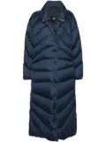 Add quilted puffer coat - Blue