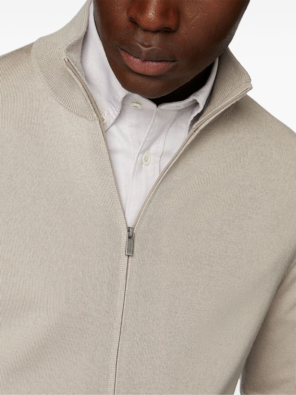 Boggi Milano merino-wool zip cardigan Men