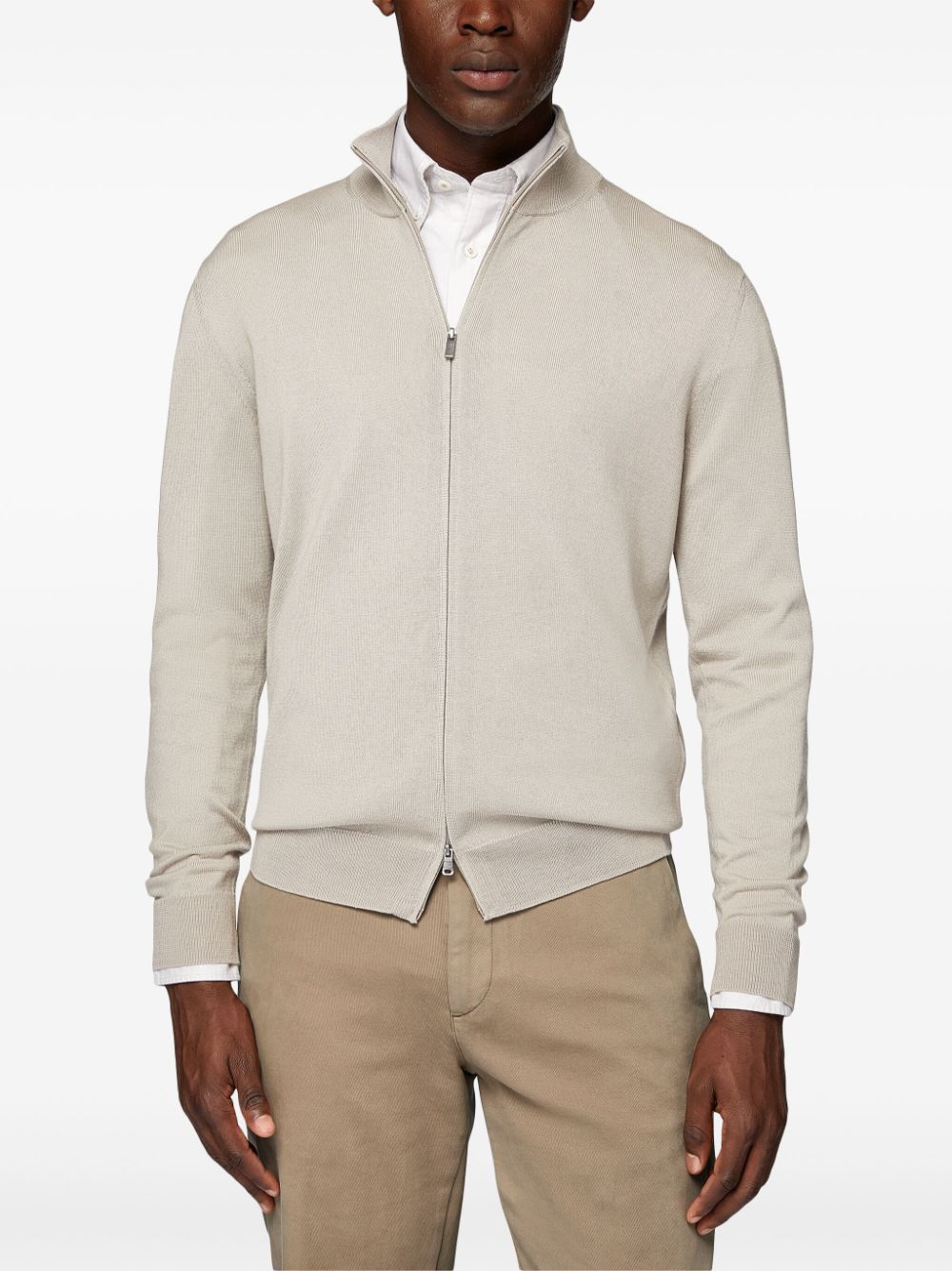 Boggi Milano merino-wool zip cardigan Men