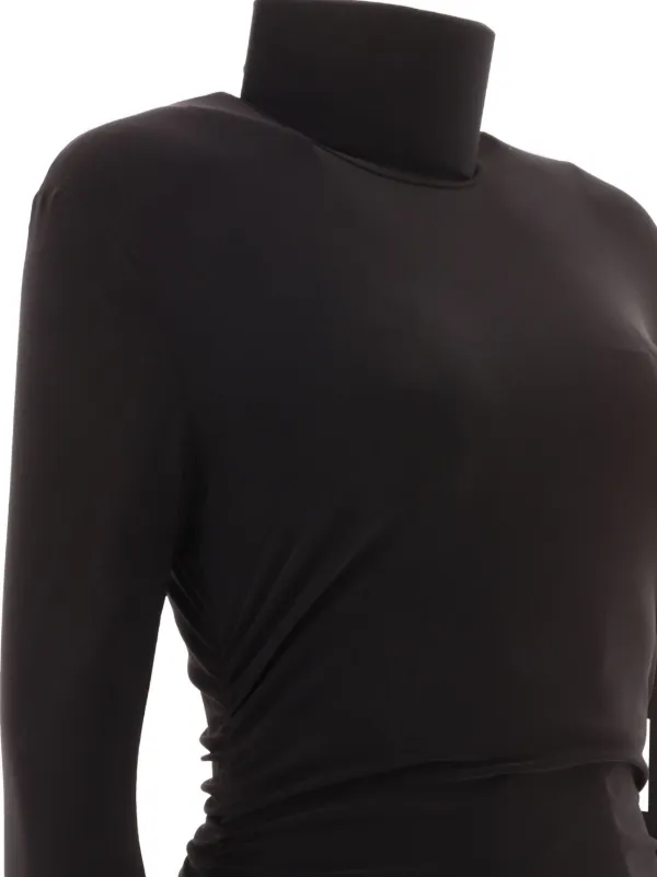 Norma Kamali Turtleneck Pickleball Dress | Black | FARFETCH BN