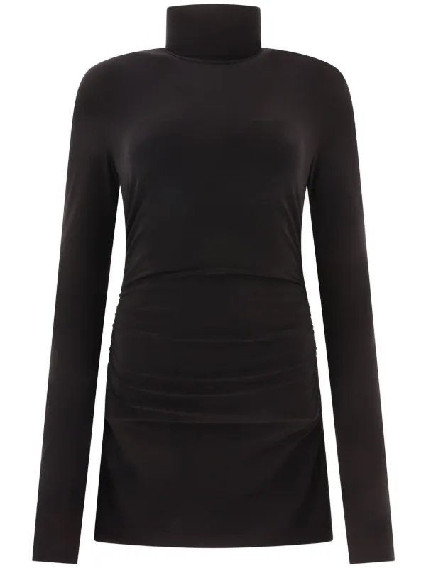 Norma Kamali Turtleneck Pickleball Dress | Black | FARFETCH BN
