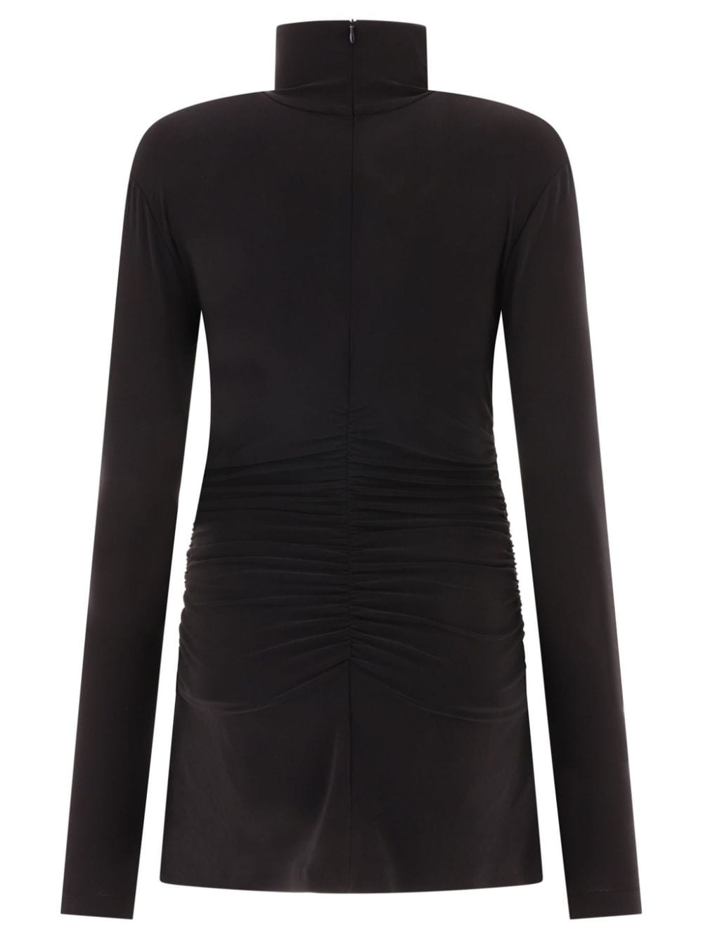 Shop Norma Kamali Turtleneck Pickleball Dress In Black