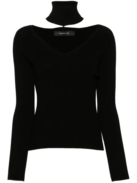 Federica Tosi detachable-turtleneck ribbed sweater