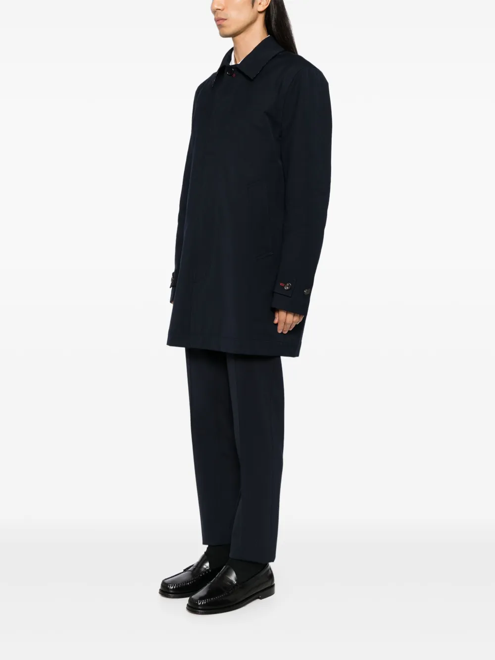 PS Paul Smith Jas van katoenblend met enkele rij knopen Blauw