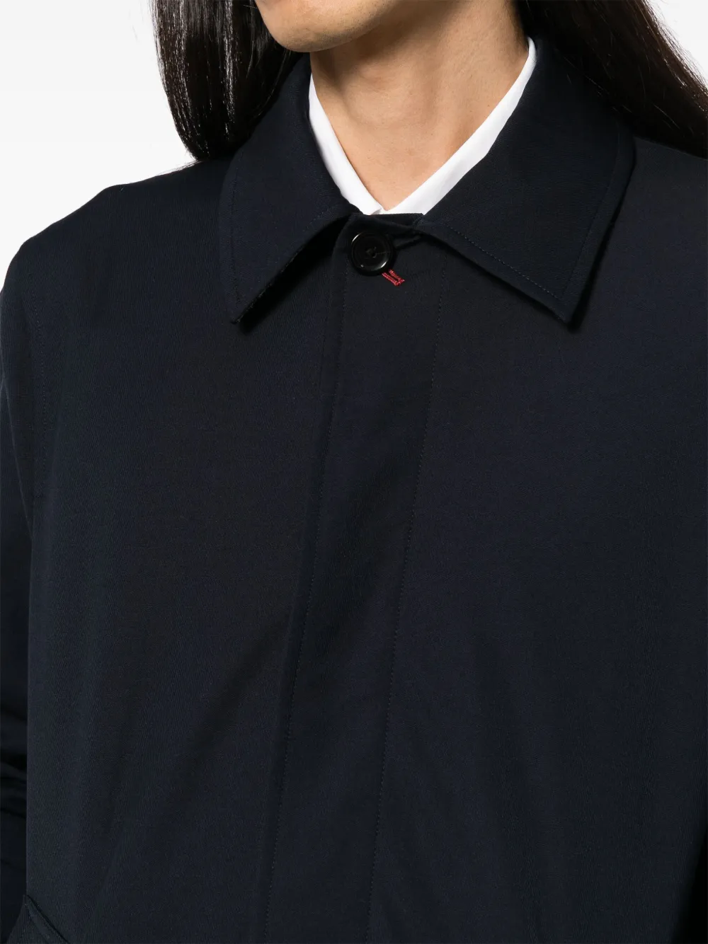 PS Paul Smith Jas van katoenblend met enkele rij knopen Blauw