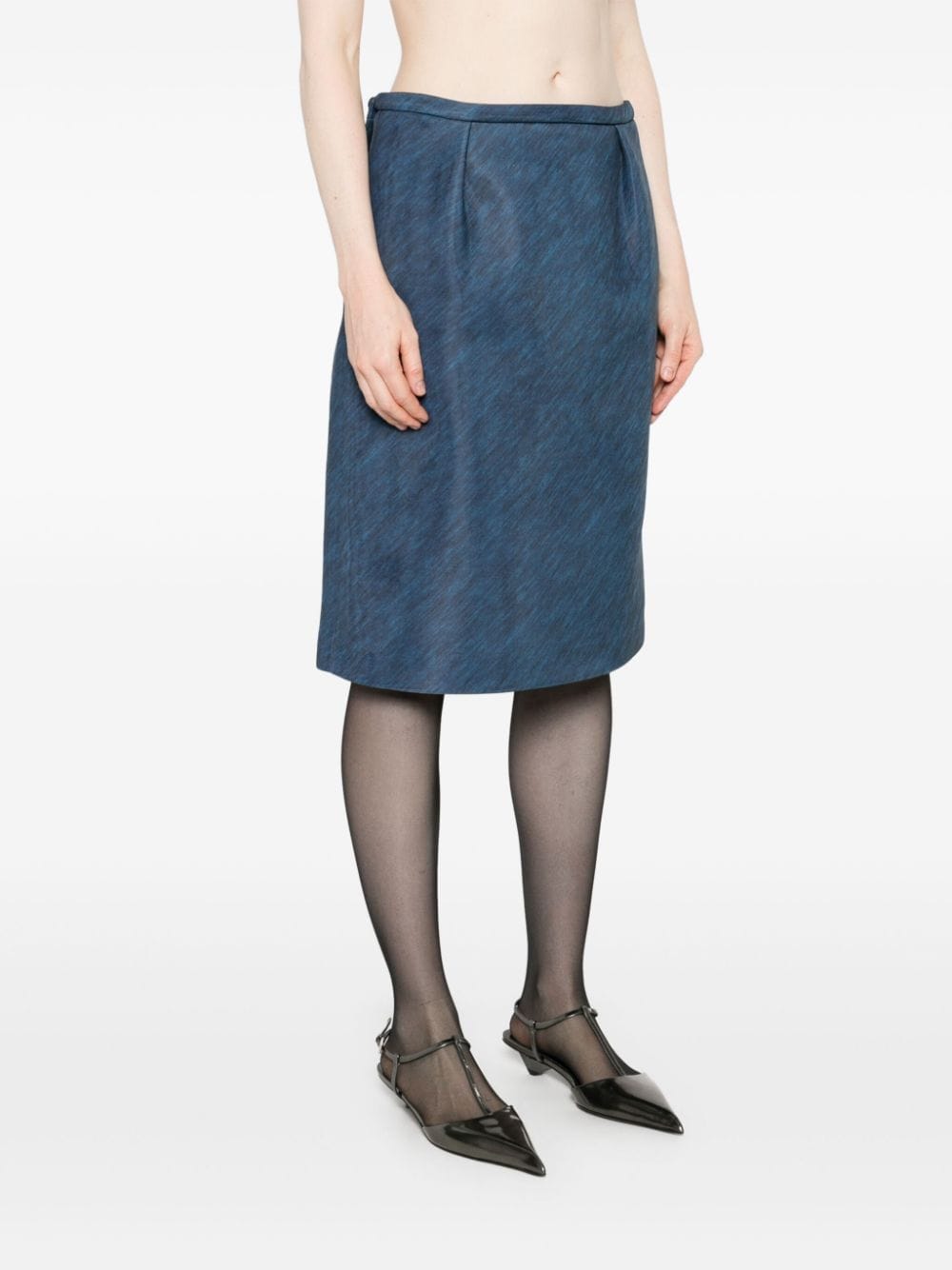 Shop Philosophy Di Lorenzo Serafini Wrap Midi Skirt In Blue