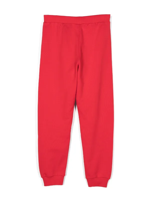 Balmain Kids logo print Cotton Track Pants Red FARFETCH PH