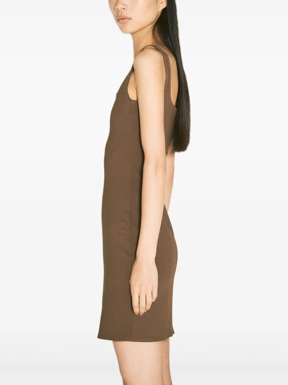 Entire Studios Fitted Mini Dress In Brown