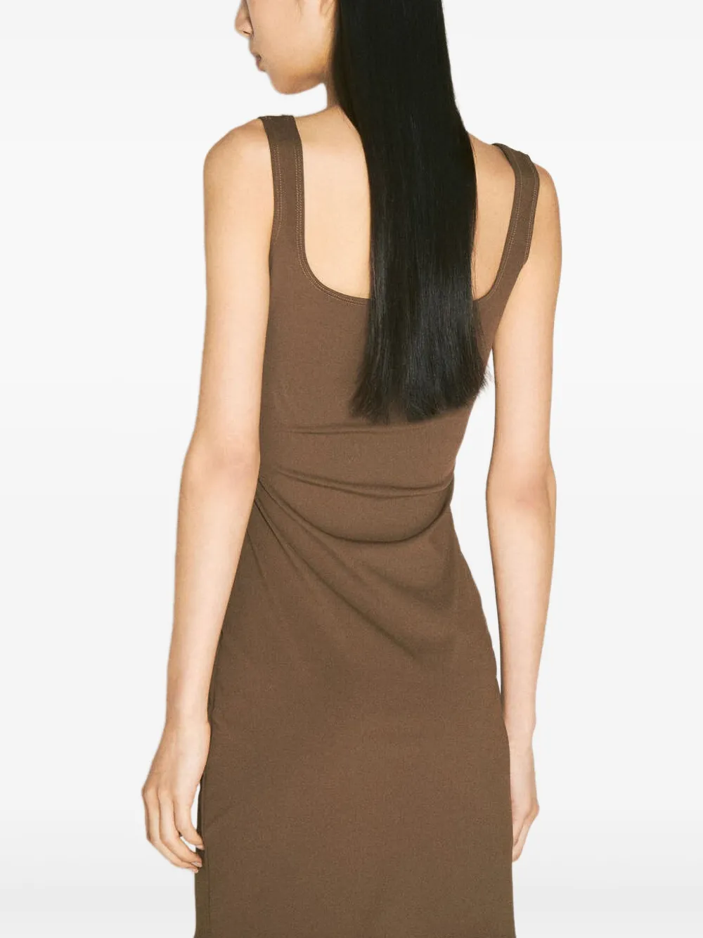 Entire Studios Fitted Mini Dress In Brown