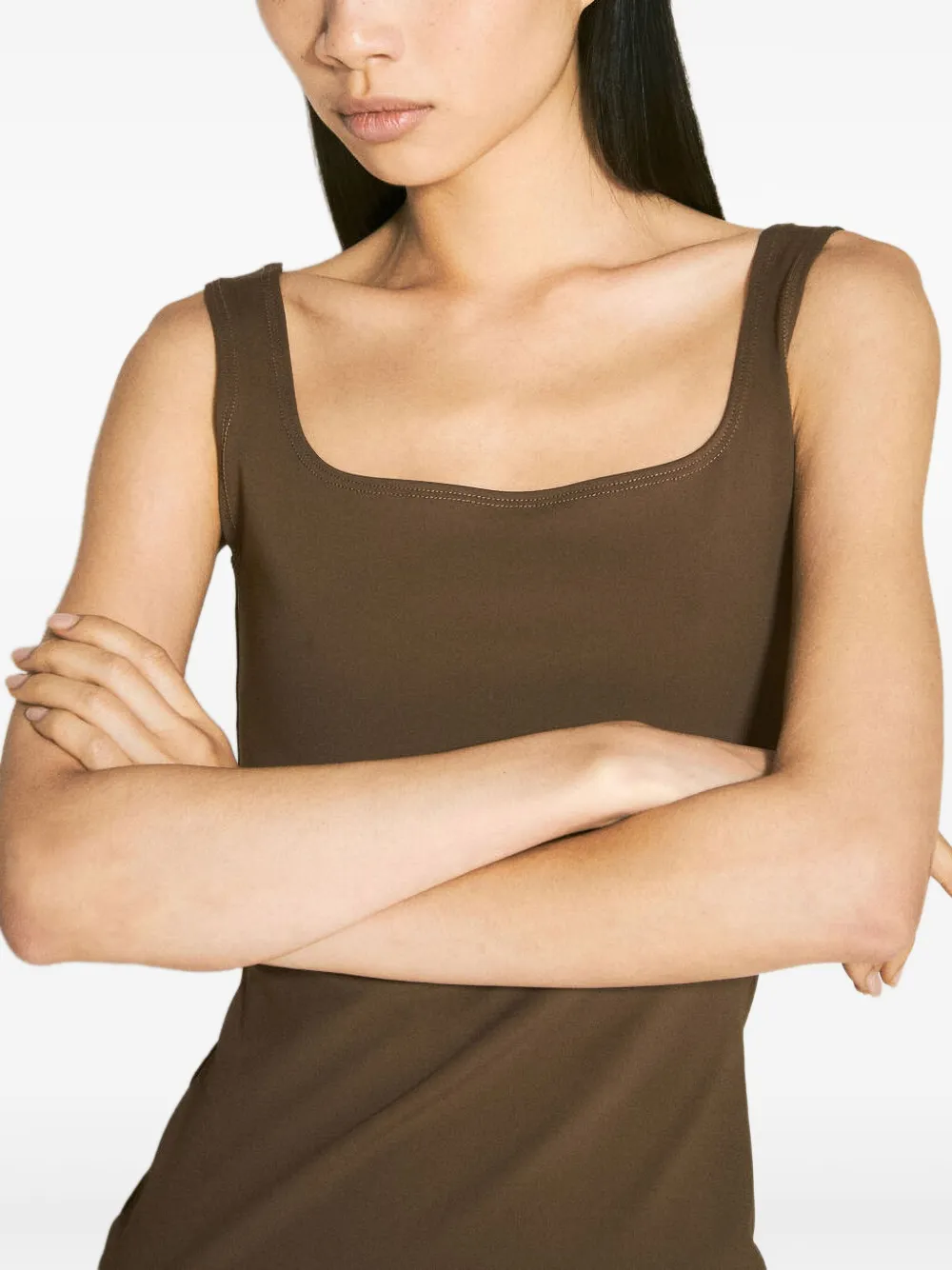 Entire Studios Fitted Mini Dress In Brown