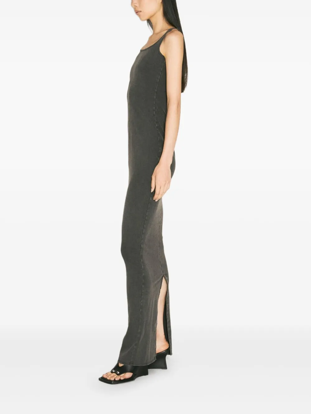 Entire Studios Square Neck Maxi Dress In Black