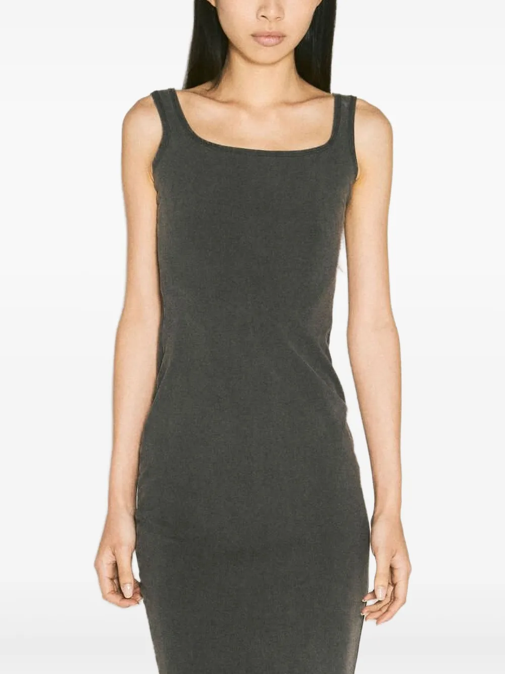 Entire Studios Square Neck Maxi Dress In Black