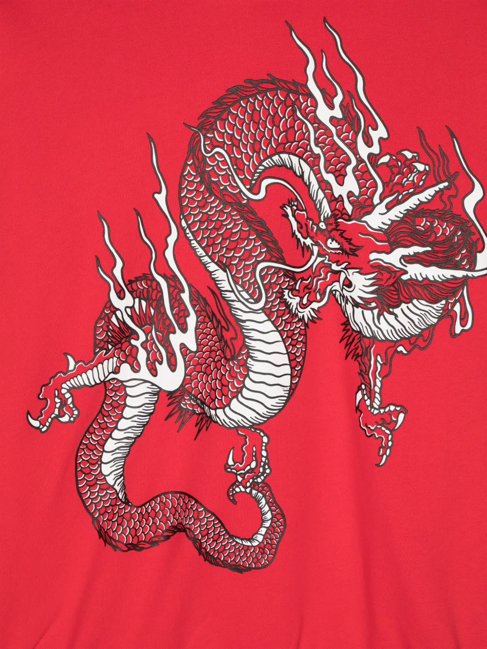 Balmain Kids Hoodie met 3D Dragon-print Rood
