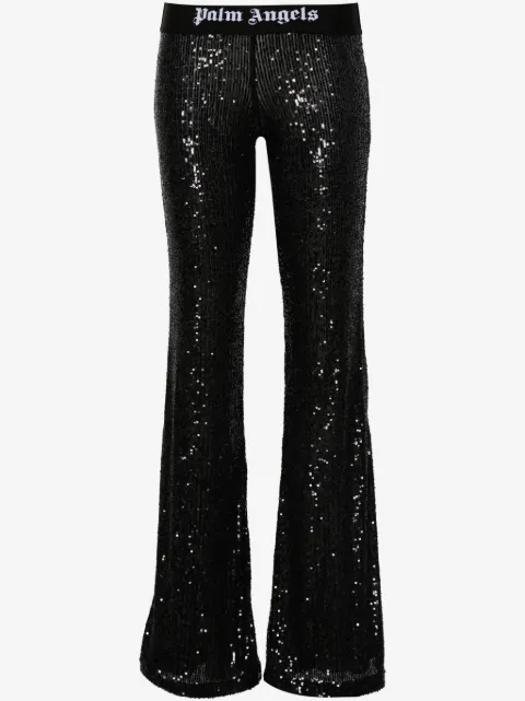 Palm Angels pantalones con franjas del logo