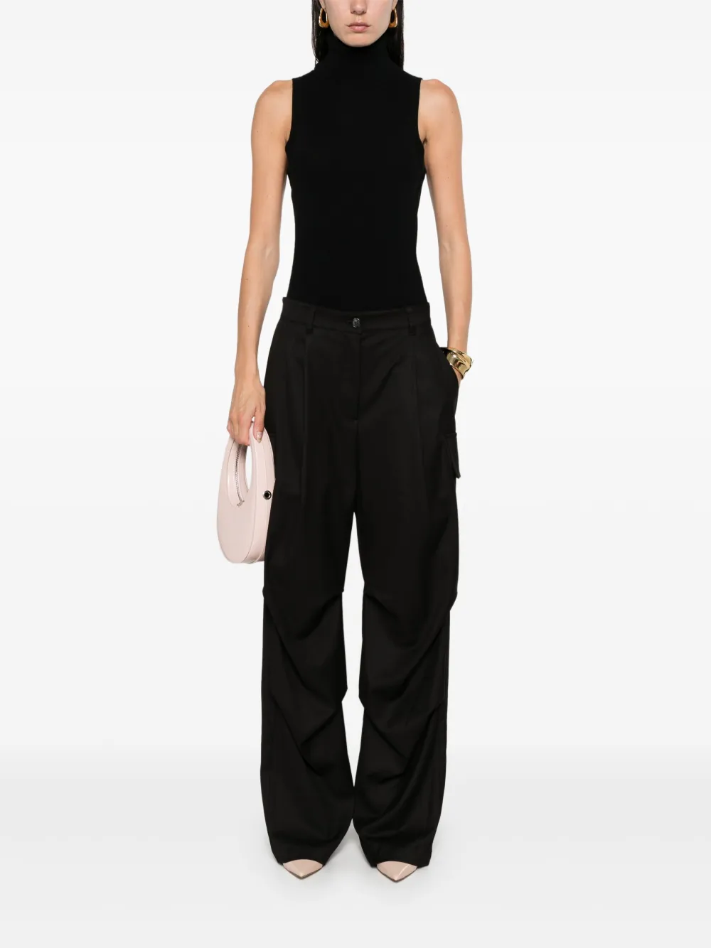 Allude Top met col - Zwart