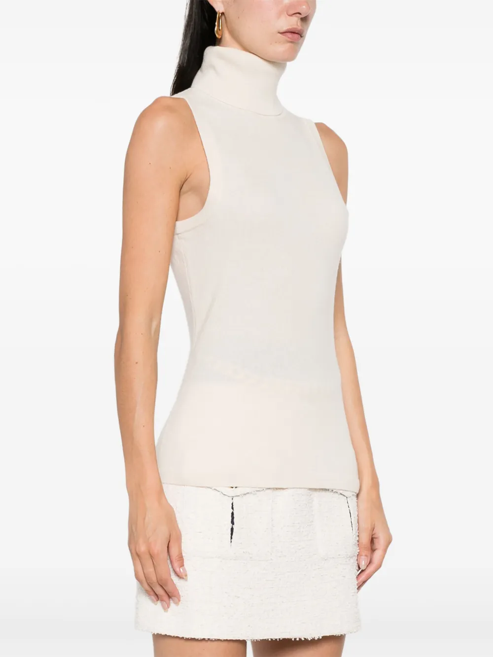 ALLUDE ROLL-NECK TOP
