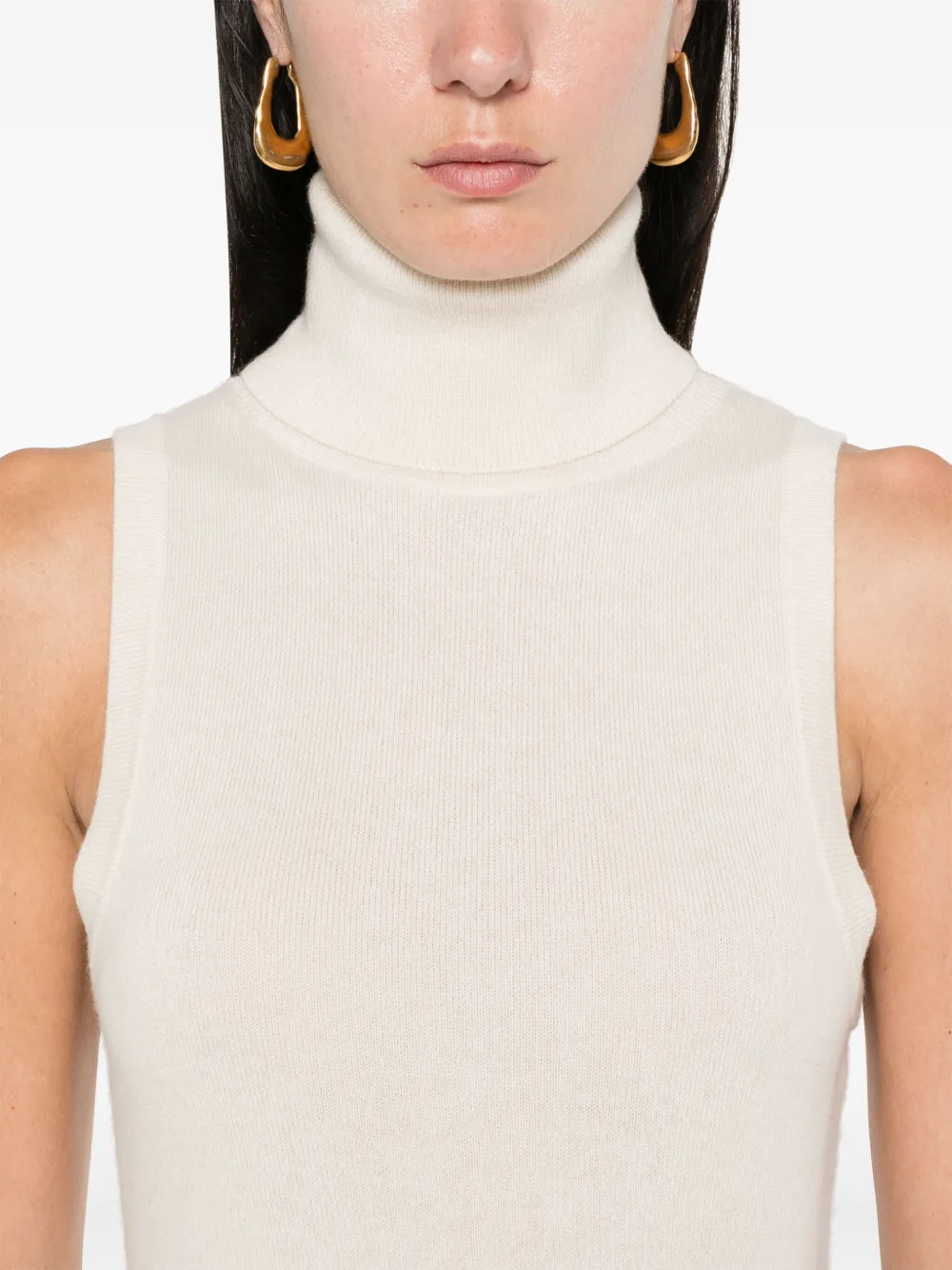 ALLUDE ROLL-NECK TOP