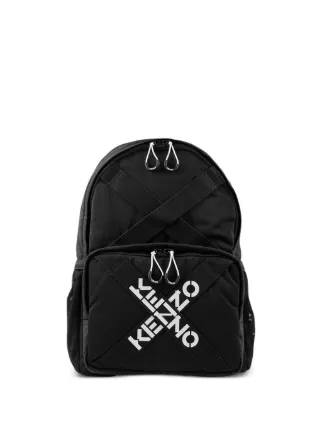 Kenzo Sport Logo print Backpack Black FARFETCH AO