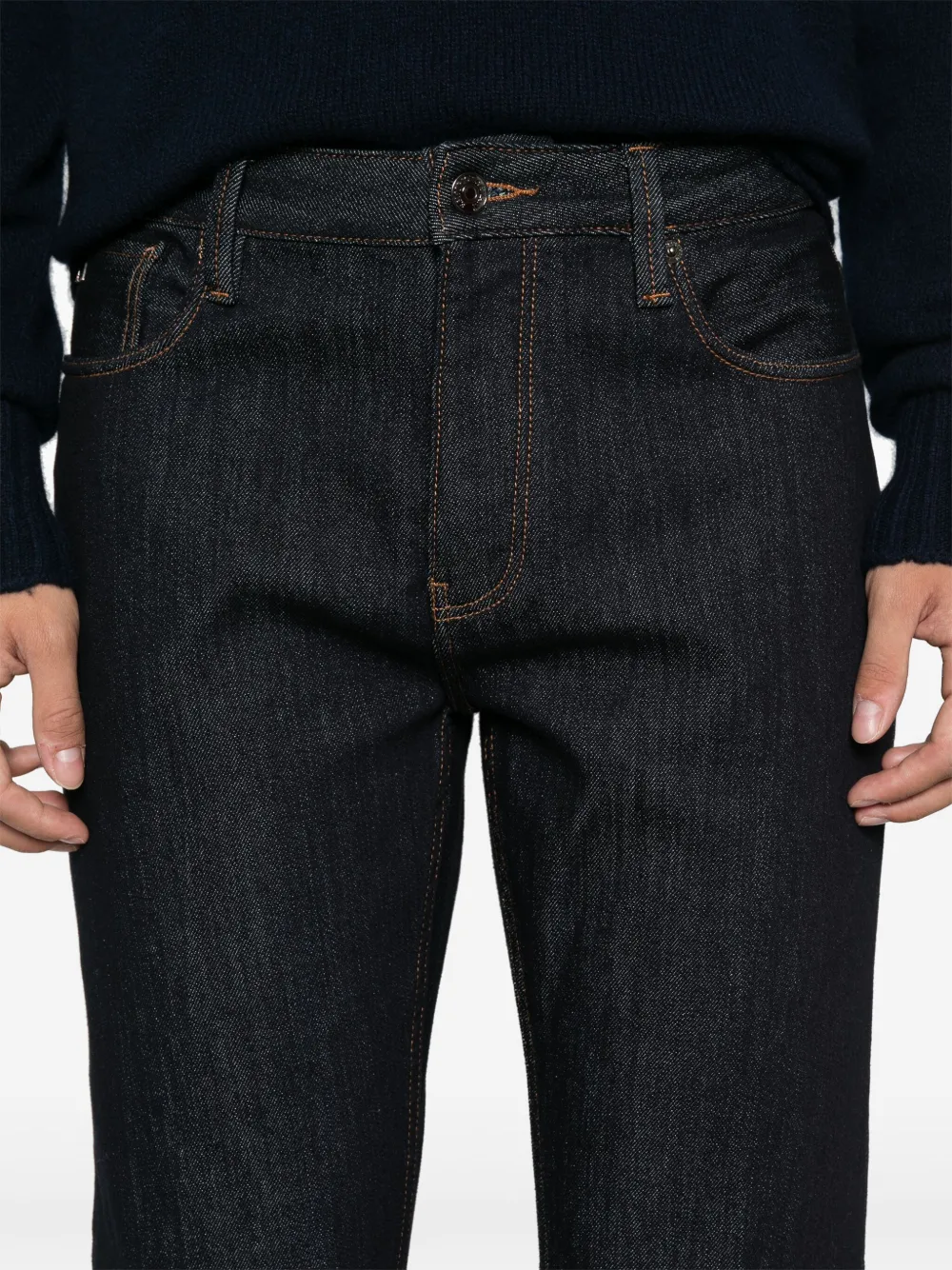 Emporio Armani J75 slim-fit jeans Blauw