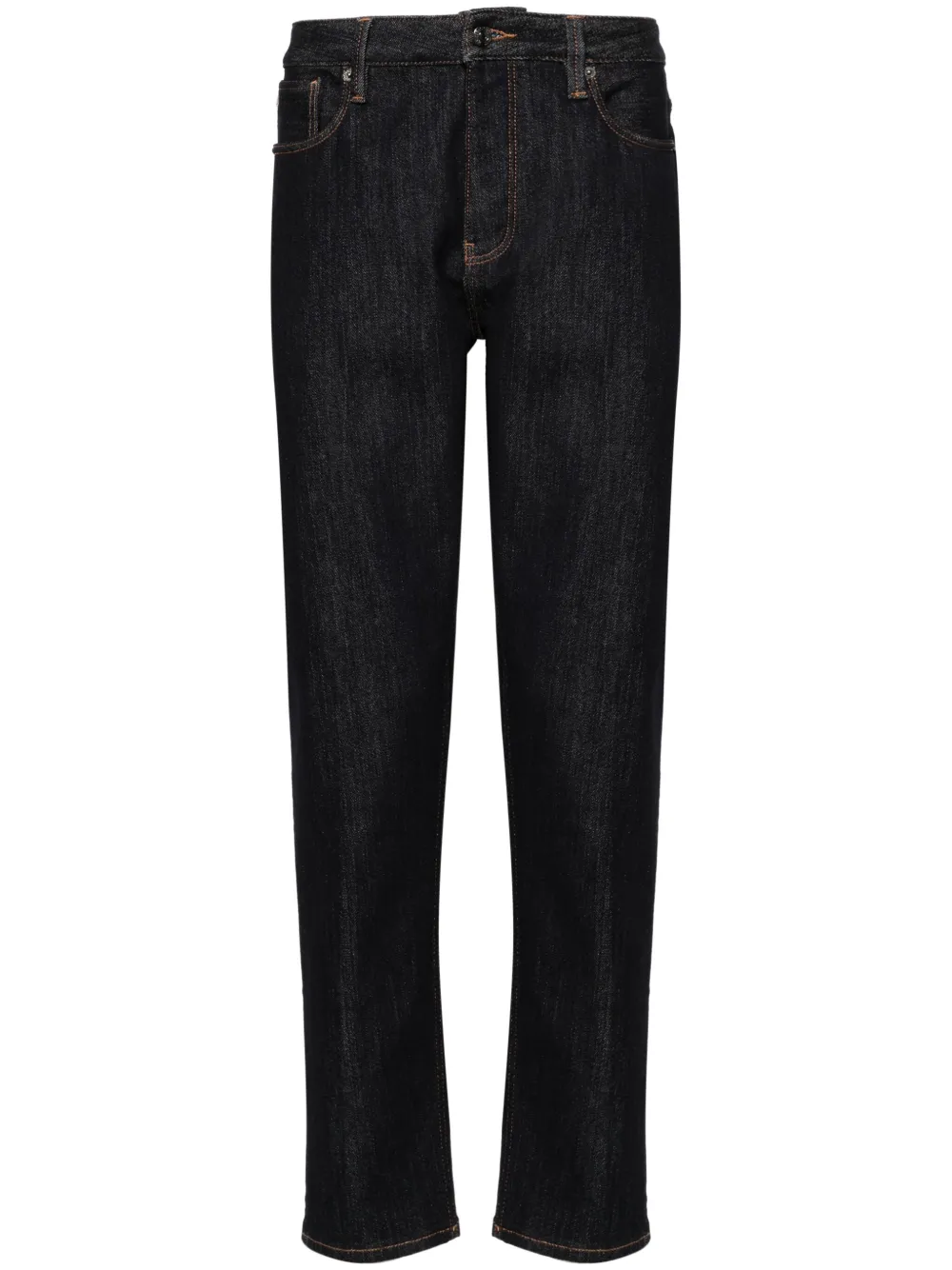 Emporio Armani Jeans Rectos Con Placa Del Logo Azul FARFETCH MX