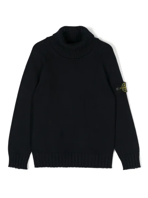 Stone Island Junior suéter con distintivo Compass