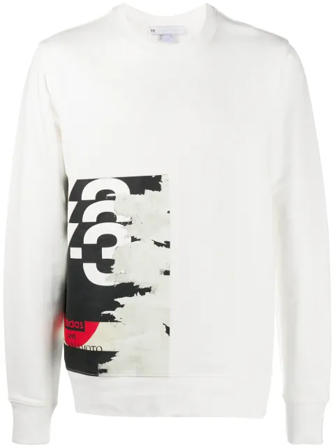 Y-3 playera manga larga con estampado gráfico