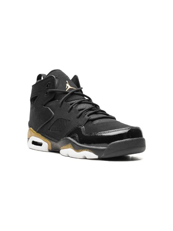 Jordan Kids Air Jordan Flight Club 91 Black Metallic Gold Sneakers Black FARFETCH