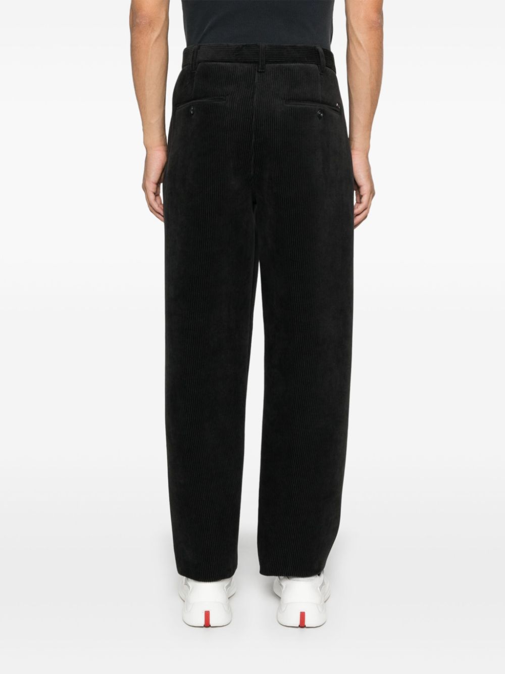 Emporio Armani ribbed velour trousers Men