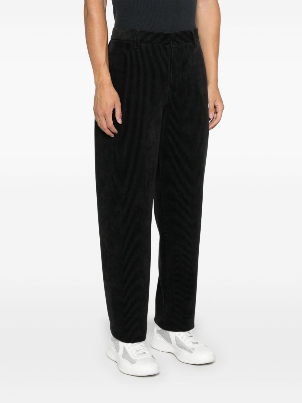 Emporio Armani ribbed velour trousers Men