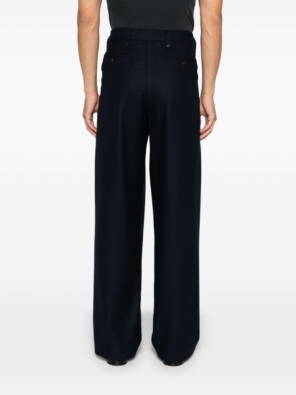 Emporio Armani pleat-detail straight-leg trousers Men