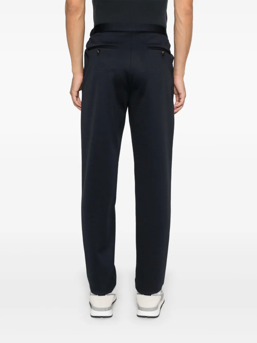Emporio Armani Pleat-detail Trousers In Blue