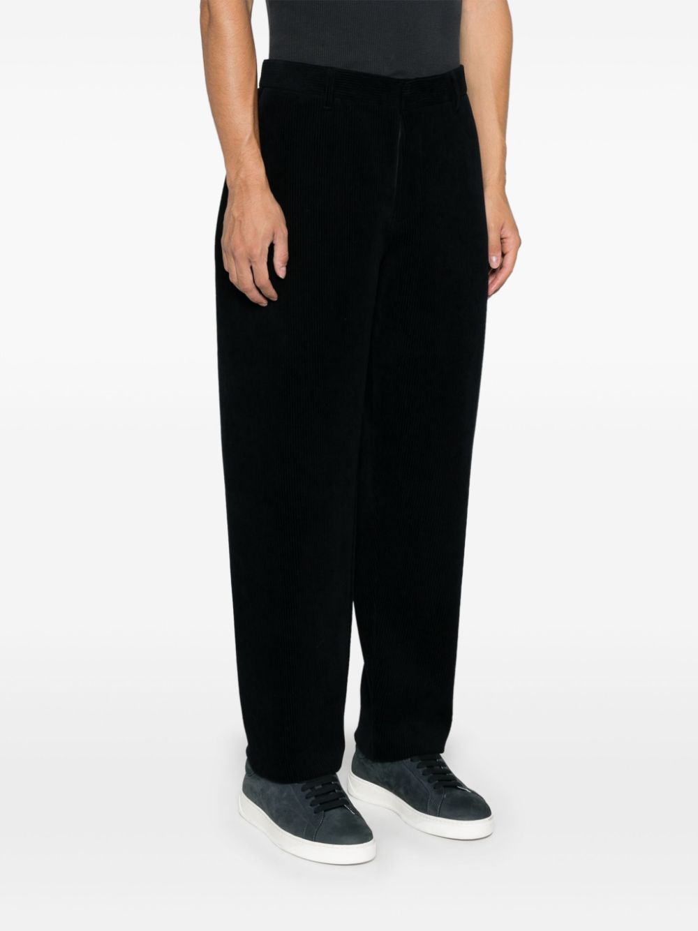 Emporio Armani ribbed velour trousers Men