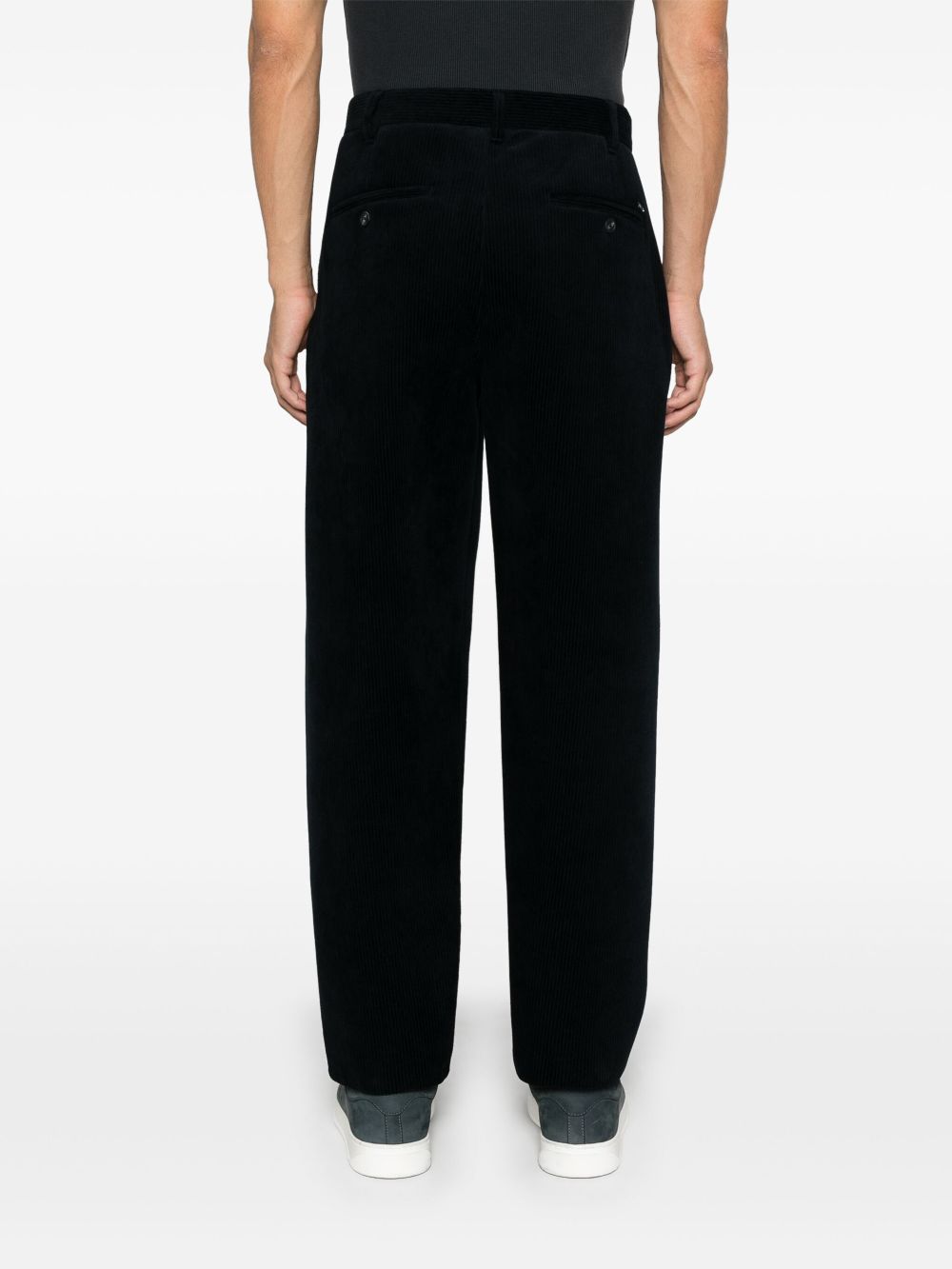 Emporio Armani ribbed velour trousers Men