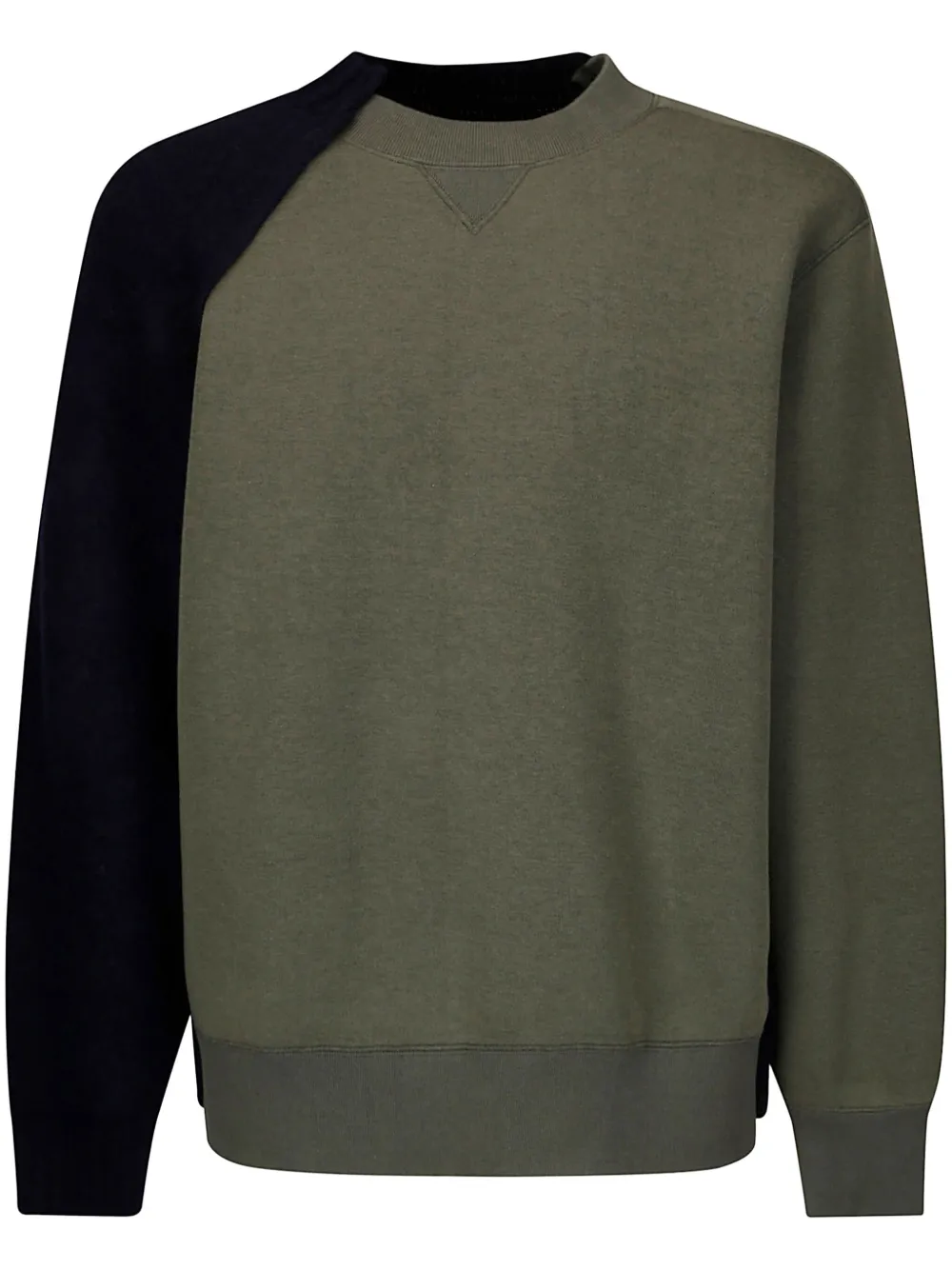 Sacai two-tone wool sweater Groen