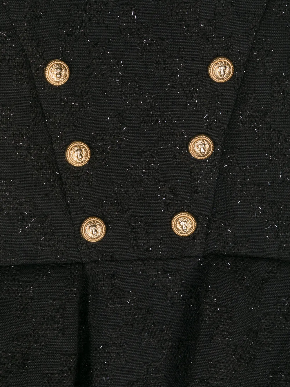Balmain Kids Jurk met jacquard Zwart