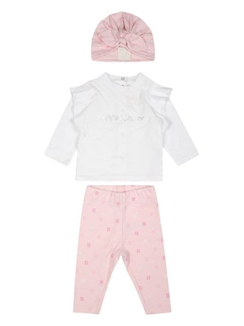 Givenchy Kids set de pantalones con monograma estampado