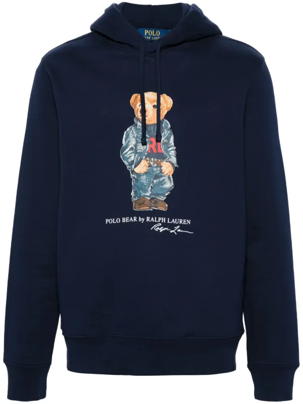 Polo by Ralph top Lauren - Polo Bear by Ralph Lauren Hoodie - Navy Blue- Men’s Small