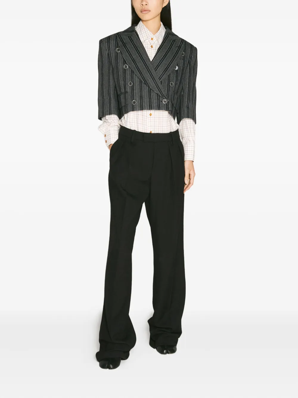 Vivienne Westwood Blazer met krijtstreep Zwart