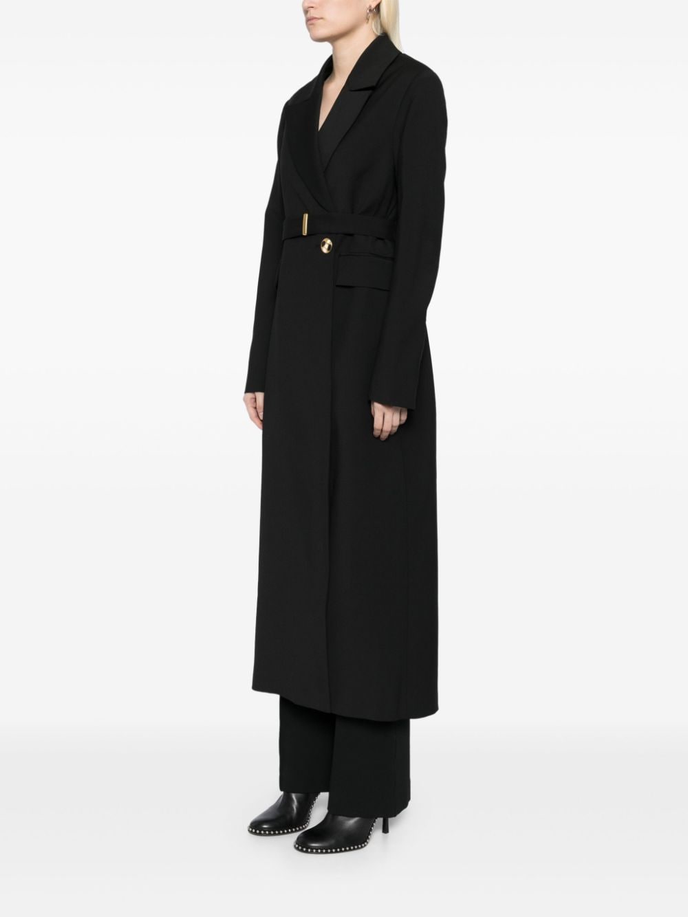 Shop Clea Munro Coat In Black