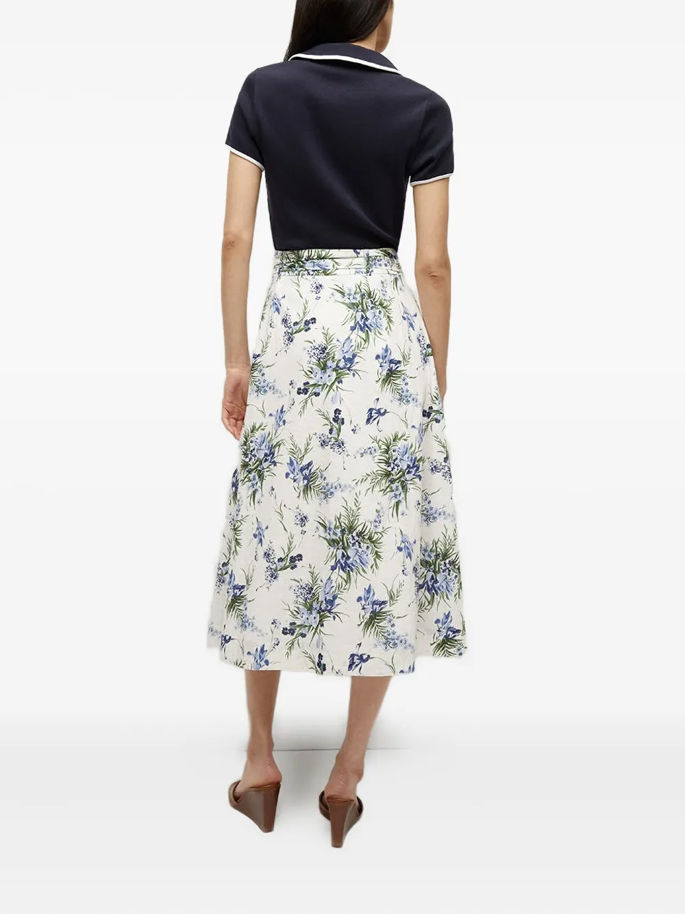 Veronica Beard Arwen midi-rok Wit